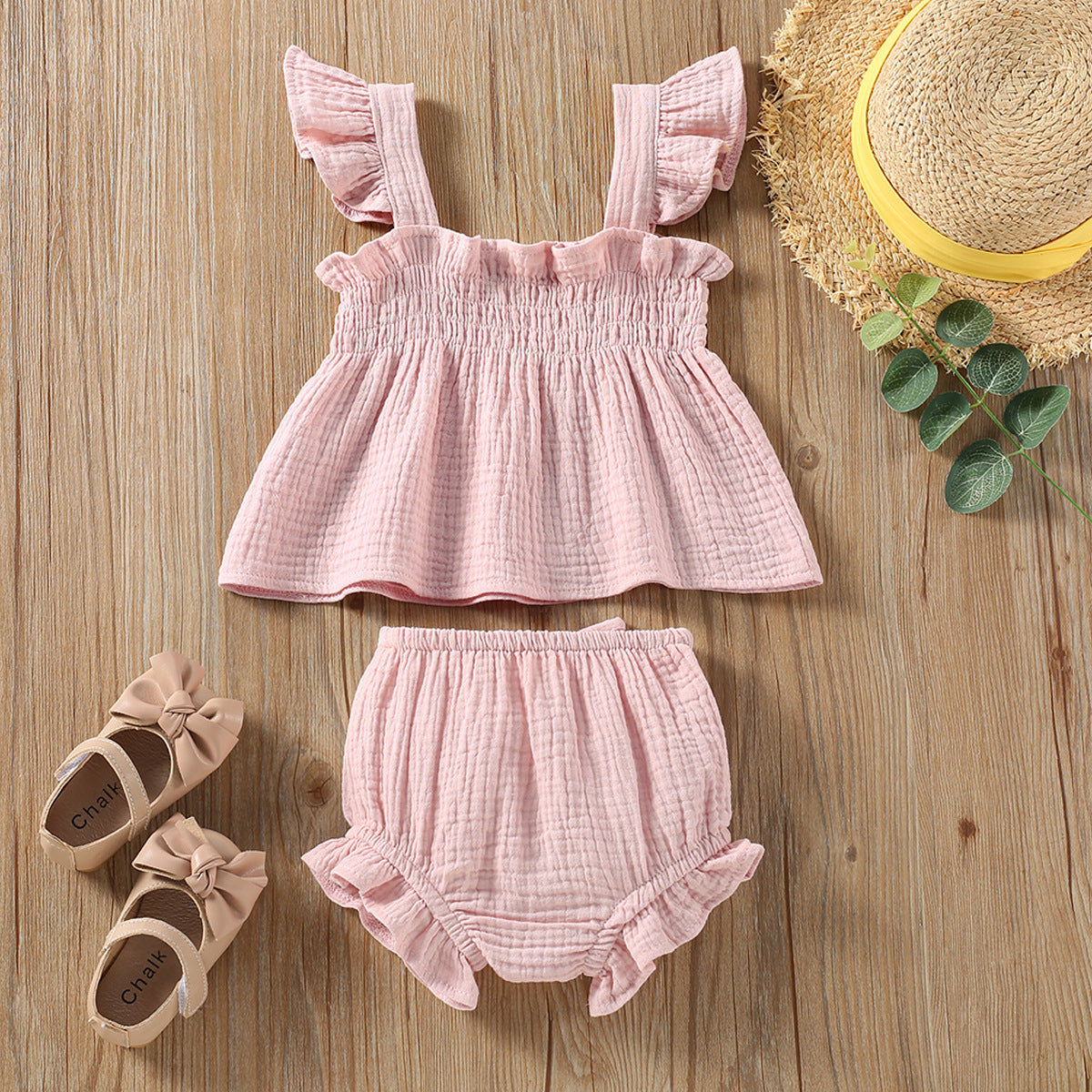 Girls’ Sling Top & Shorts Summer Set