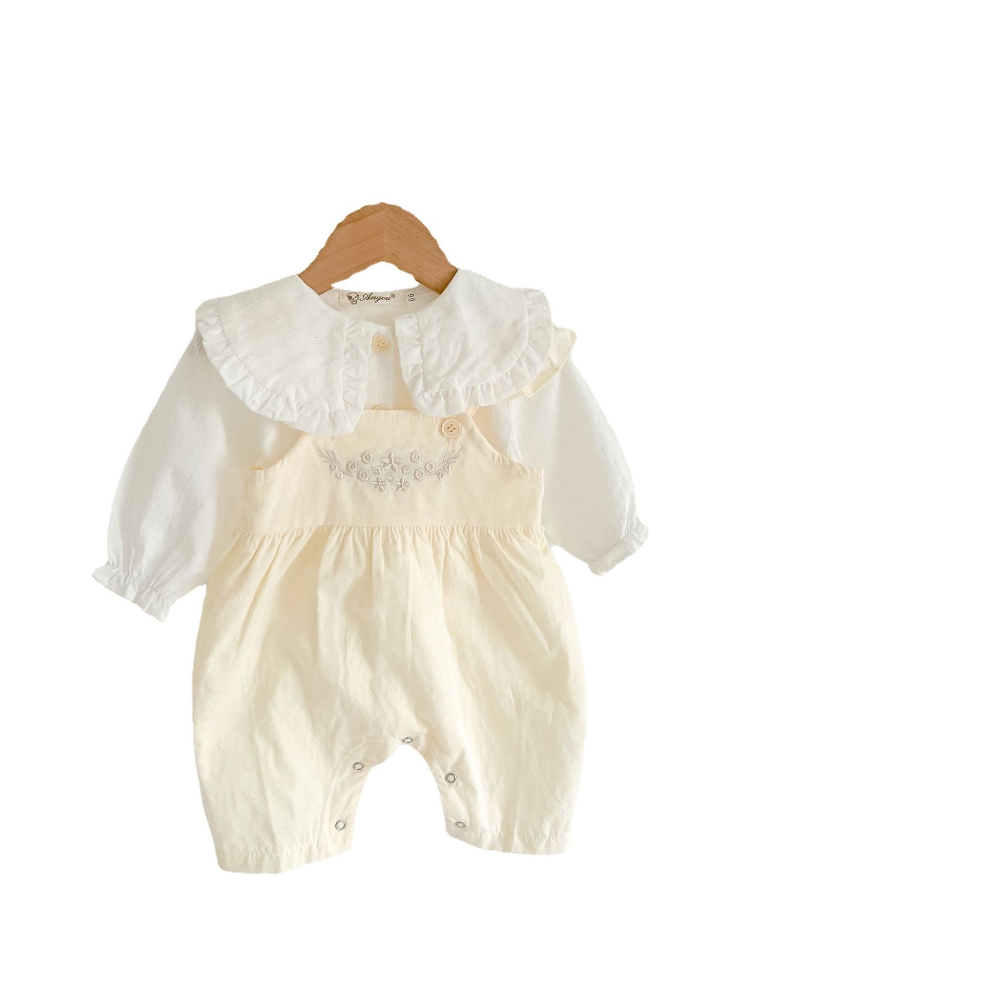 Adjustable Suspender Romper – Baby Girl