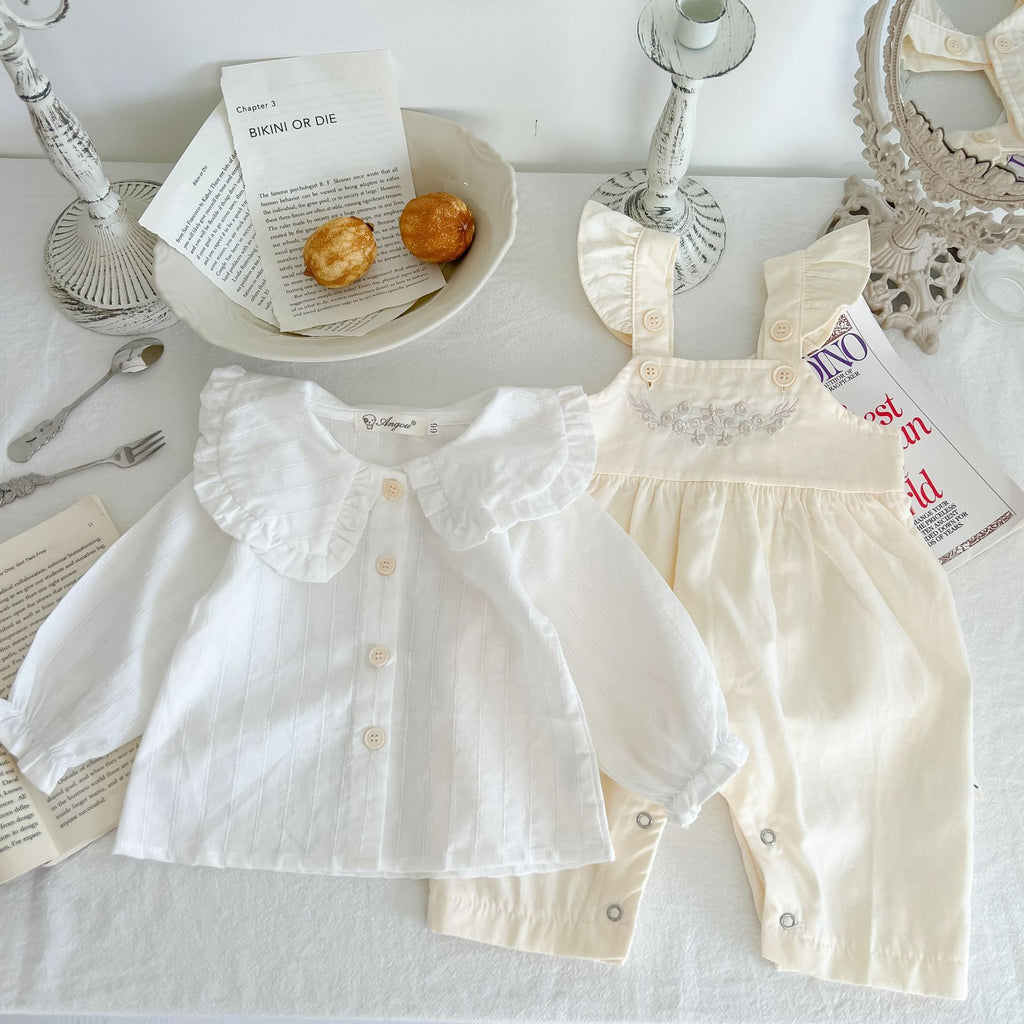 Adjustable Suspender Romper – Baby Girl
