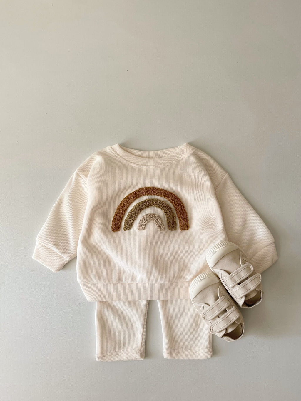 Alphabet Embroidered Two-Piece Baby Outfit