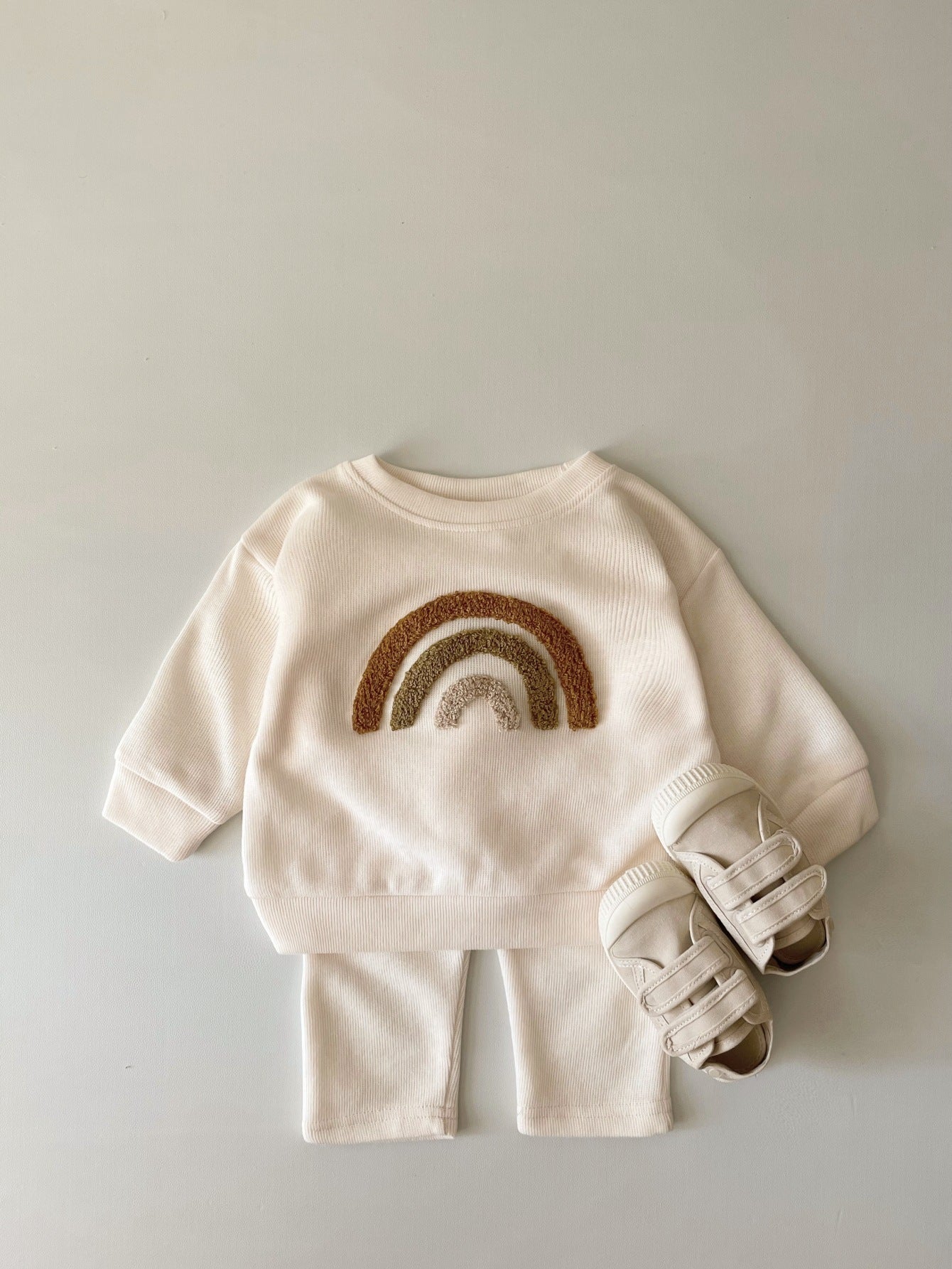 Alphabet Embroidered Two-Piece Baby Outfit