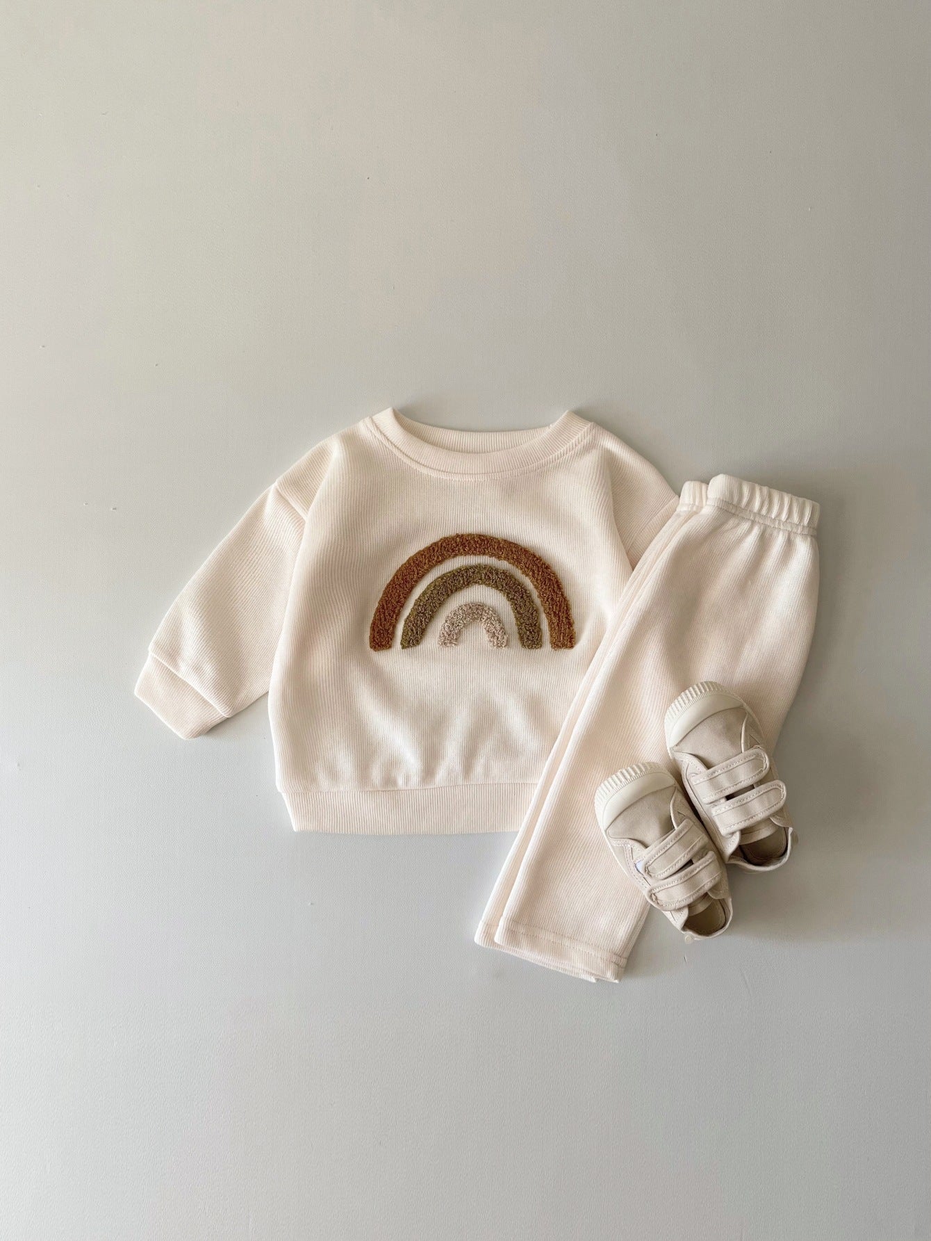Alphabet Embroidered Two-Piece Baby Outfit