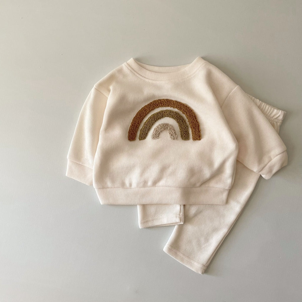 Alphabet Embroidered Two-Piece Baby Outfit