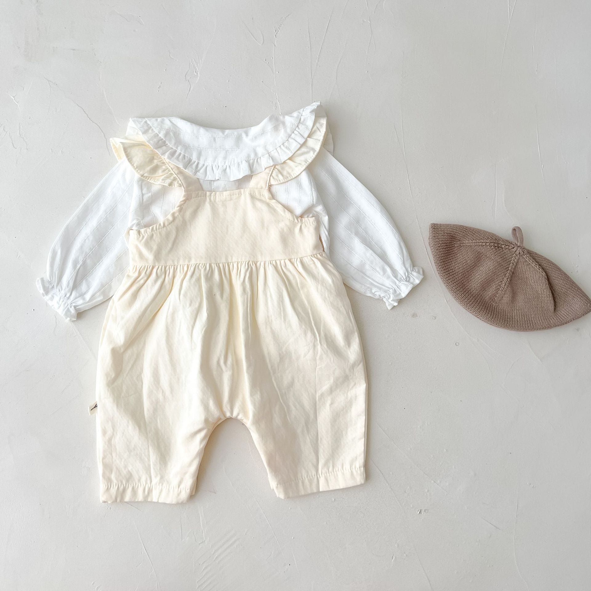 Adjustable Suspender Romper – Baby Girl