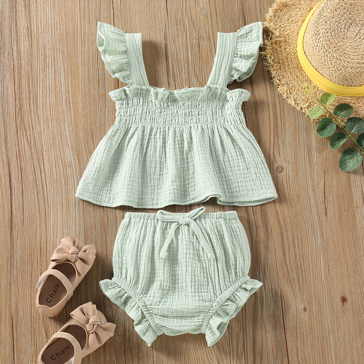 Girls’ Sling Top & Shorts Summer Set
