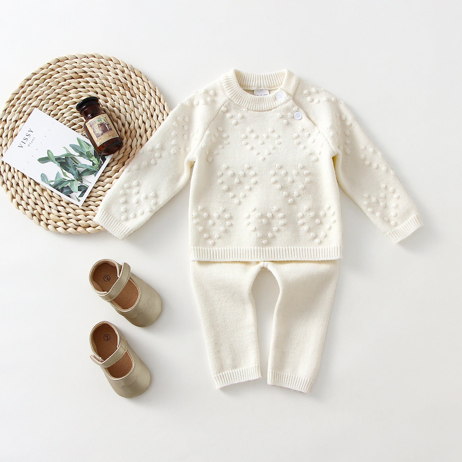 Knitted Sweater & Pants Baby Set