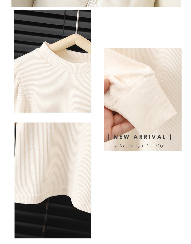 Long-Sleeve Baby Dress Set – Round Neck Design